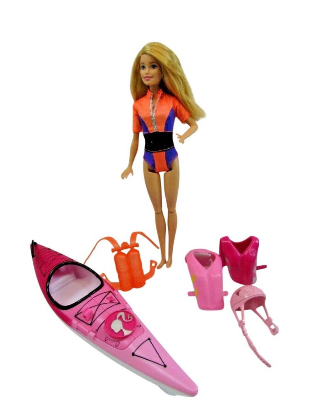 Barbie On The Go Kayak Doll Vest Helmet Suit Scuba 32662